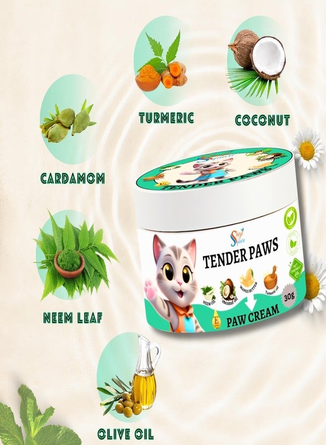 سايج سكوير كريم سيج سكوير تندر باوز لأقدام القطط - غني بزبدة الشيا وزبدة المانجو وشمع العسل لترطيب عميق | يُصلح تشققات وجفاف أقدام القطط، ويحميها من الظروف الجوية القاسية (30 غرام) (النوع 3) - Image 3